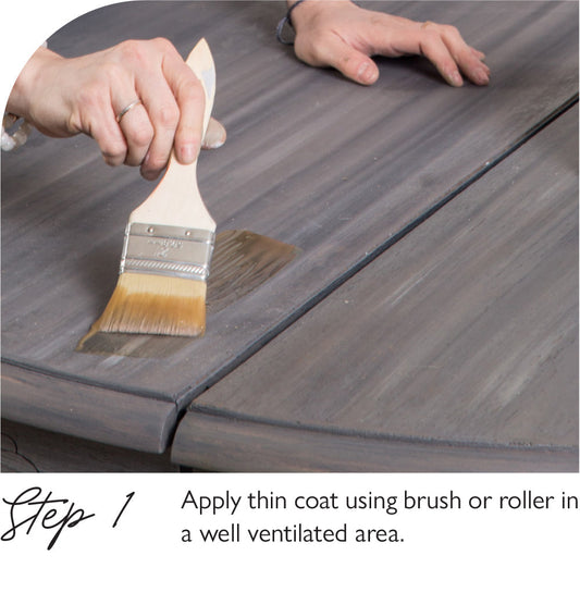 Teinture en gel et couche de finition