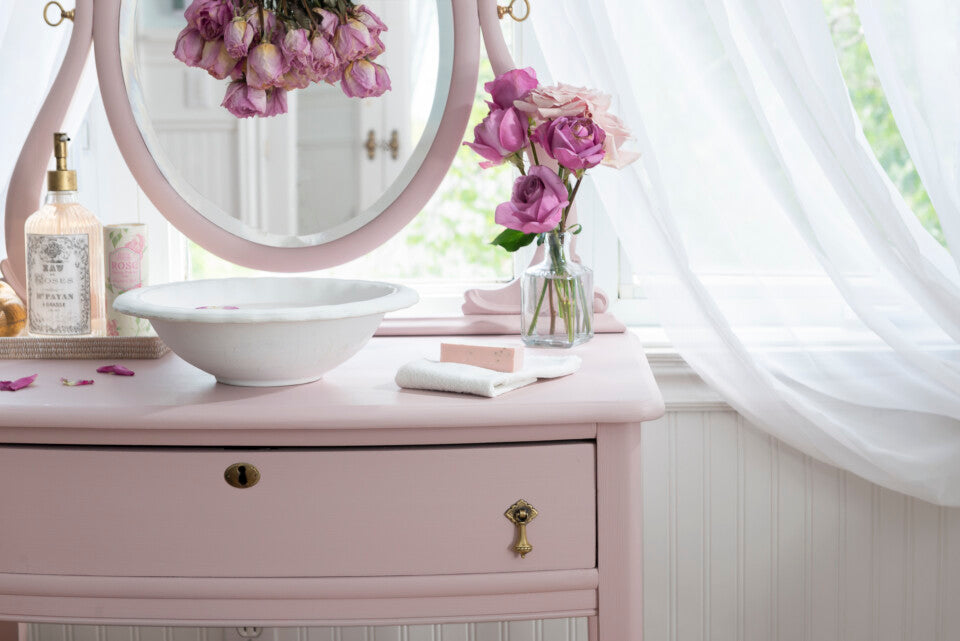 Rose Water Antique Vanity