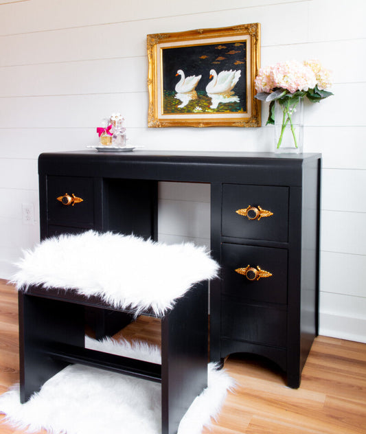 Art Deco Desk Gets a Sleek Paint Makeover