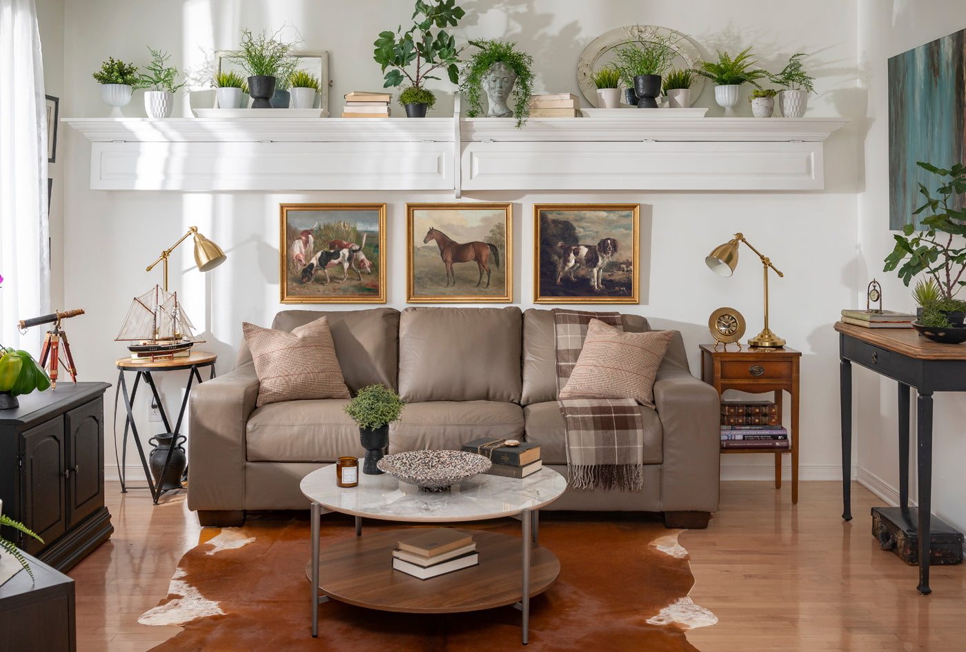 Wood Wick Leather Sofa Makeover