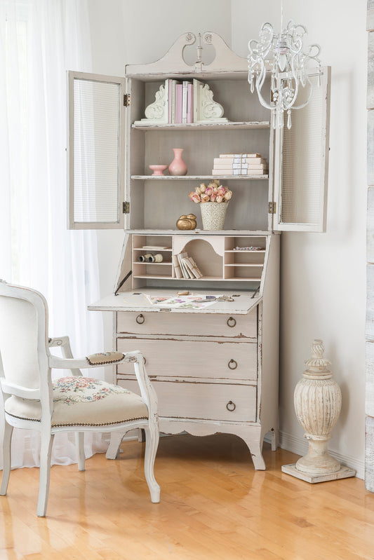 Antique Secretary Desk Makeover with Cathedral Taupe