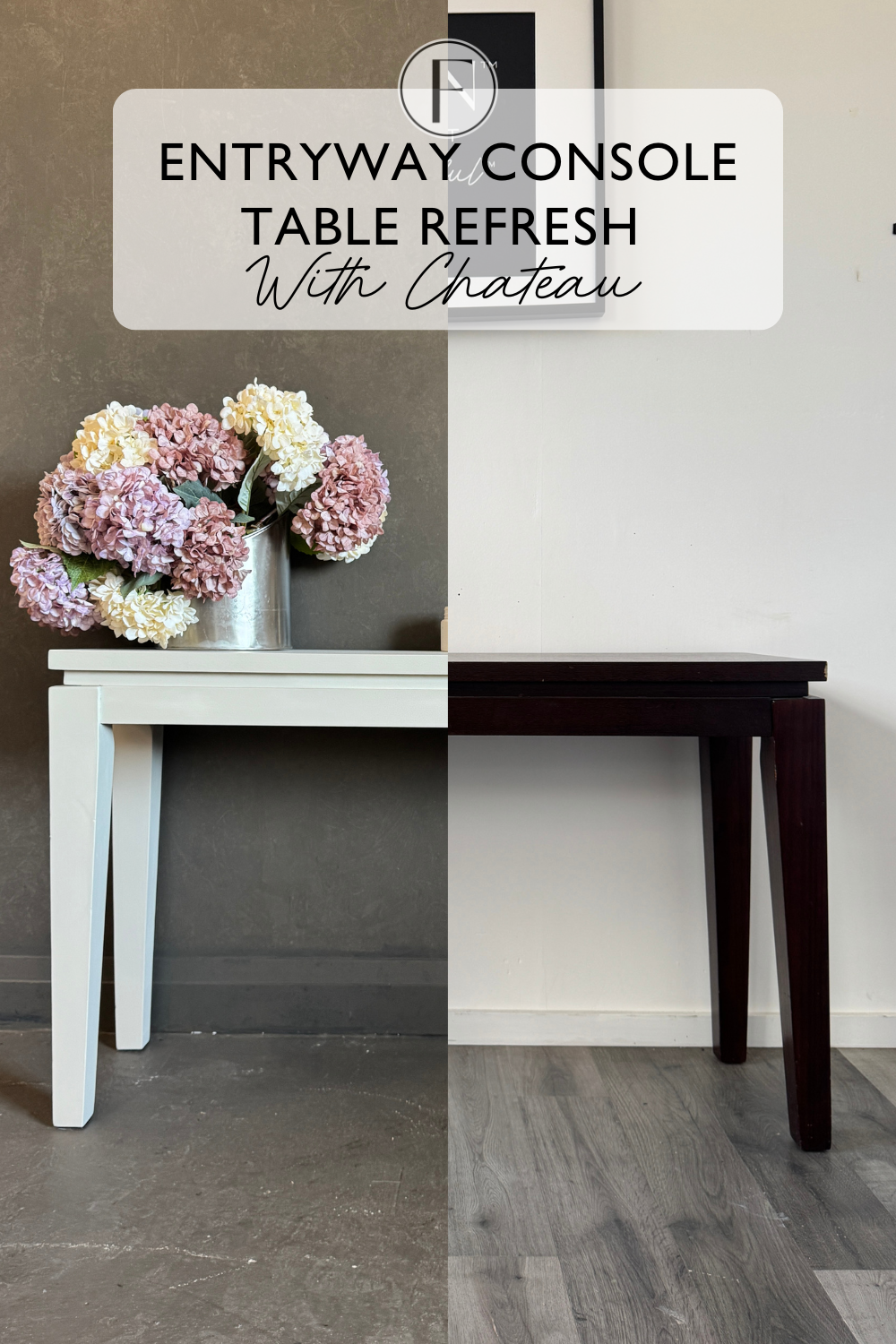 Entryway Console Table Refresh Makeover with Chateau Fusion Mineral Paint