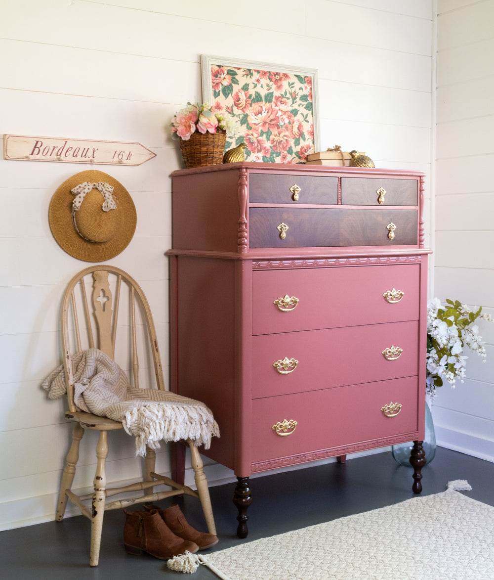 How to fix and paint a dresser – featuring Enchanted Echinacea