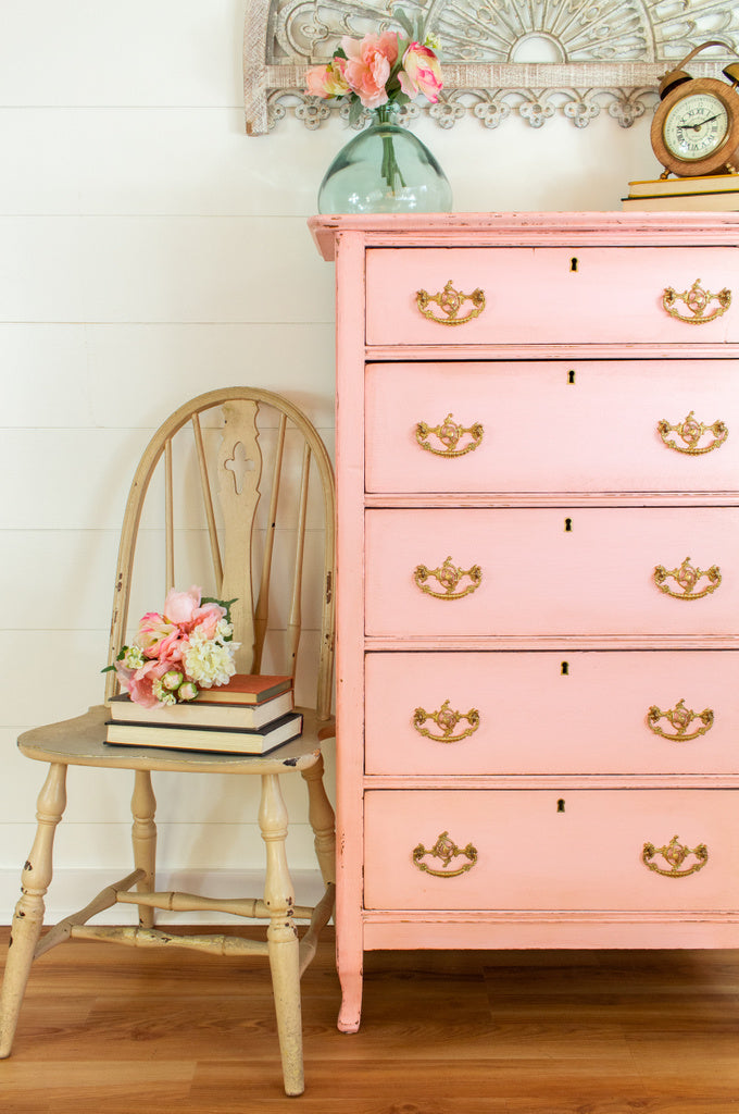 How to paint an antique inspired dresser – featuring English Rose