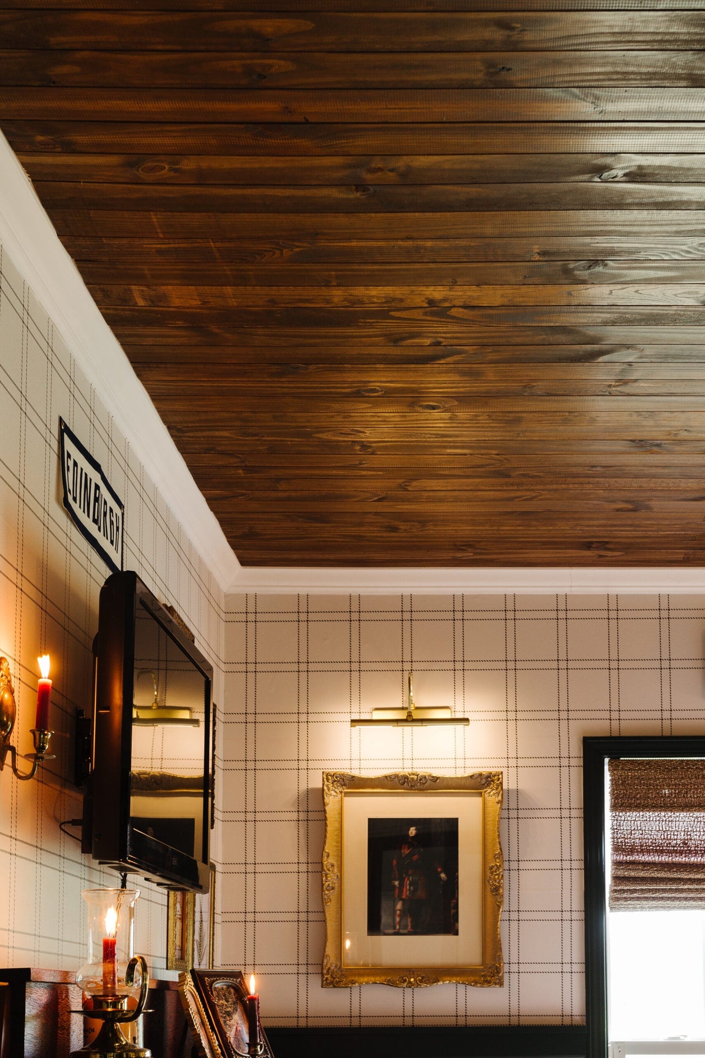 Wood Plank Ceiling with Fusion’s Gel Stain & Topcoat: A Budget-Friendly Makeover