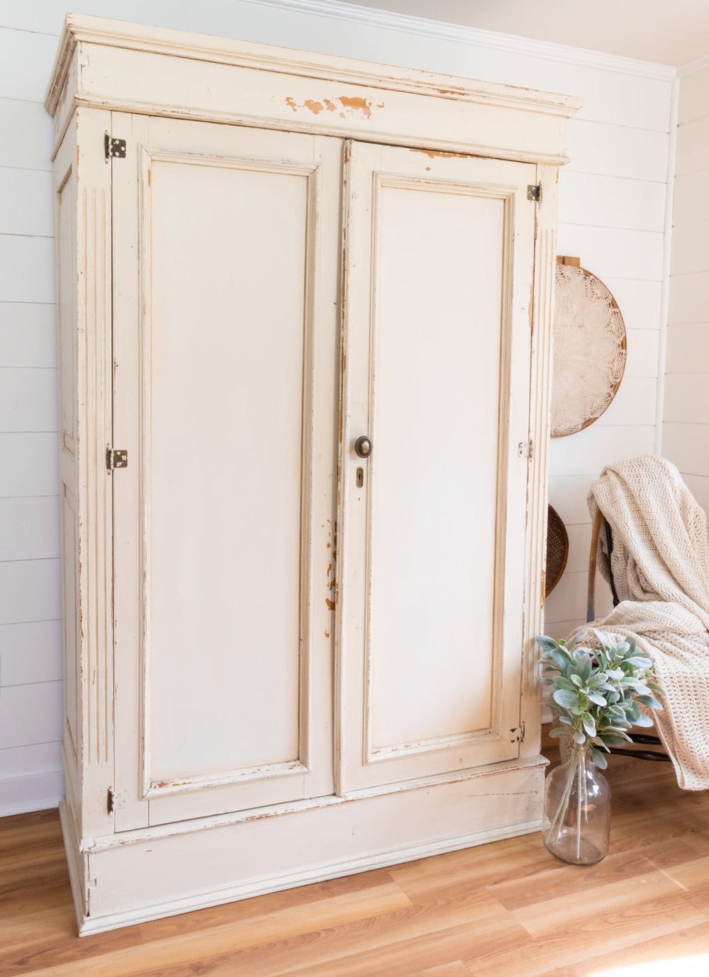 Refinishing an Old Armoire with Milk Paint