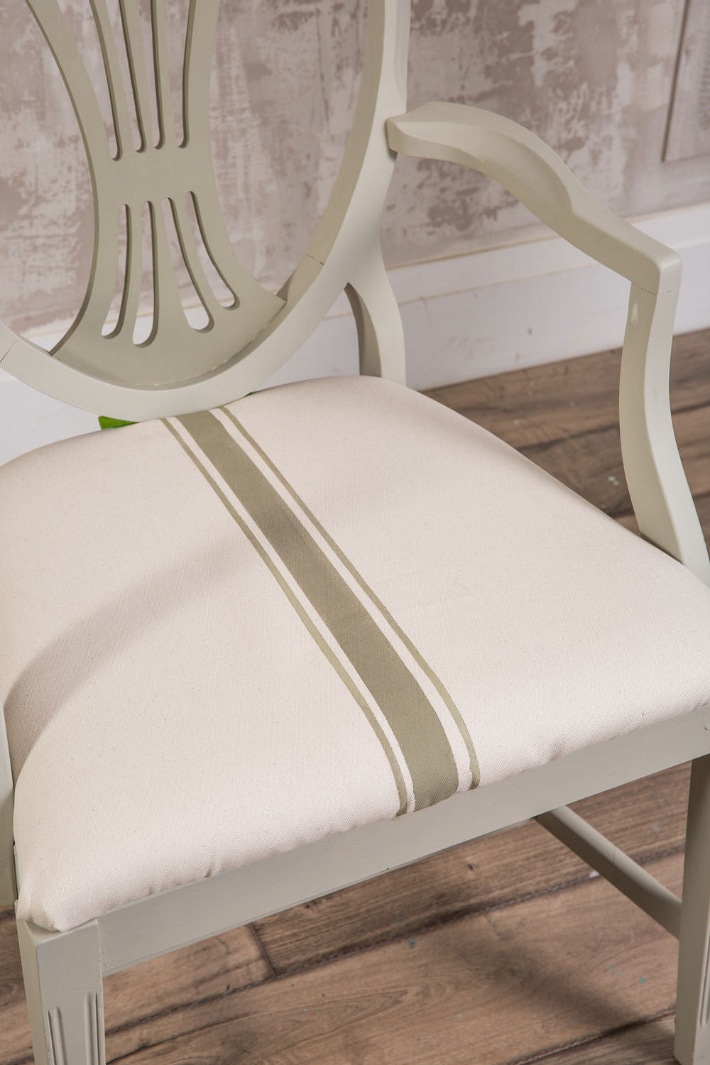 DIY French Linen Stripe Chairs