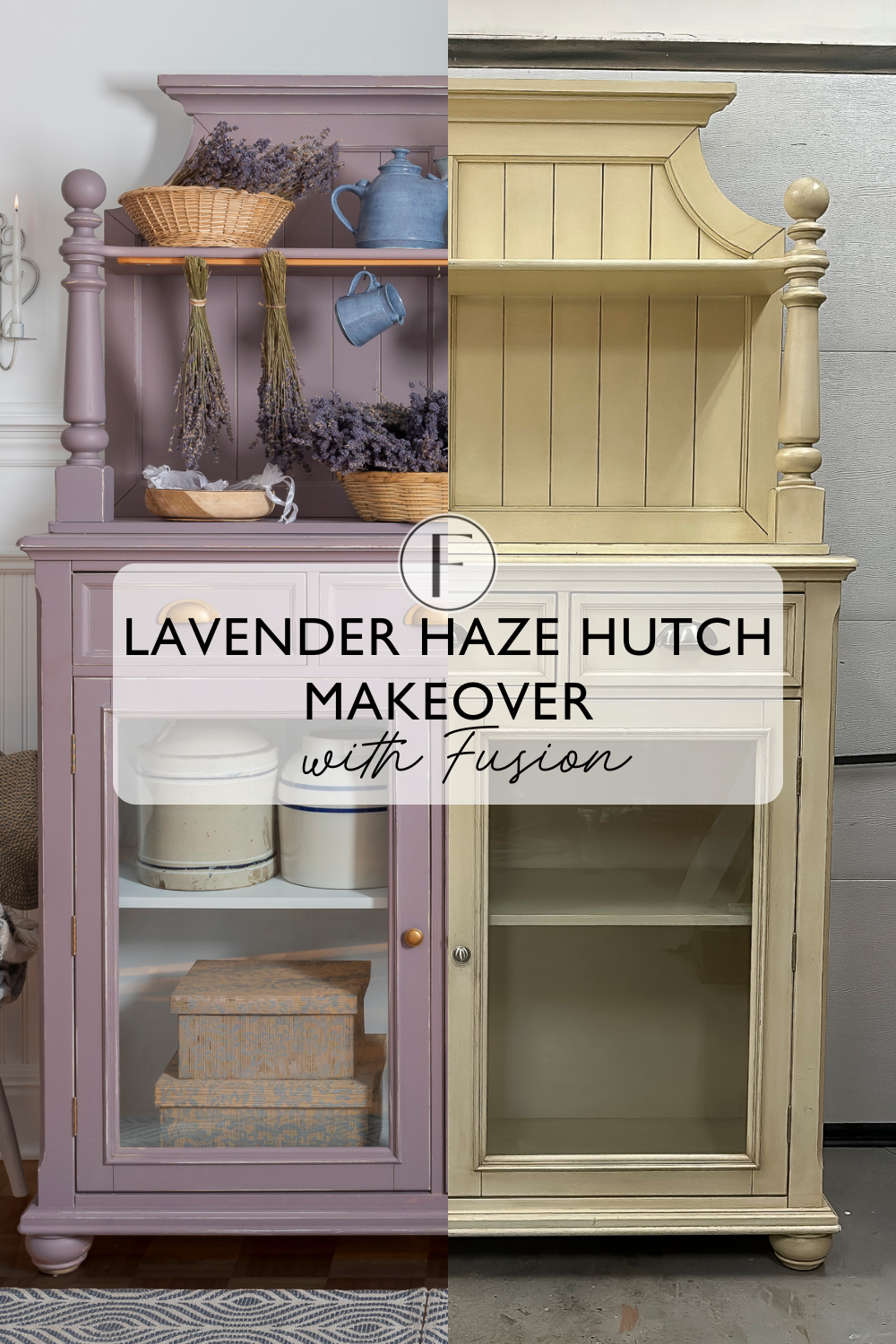 Lavender Haze Hutch Makeover with Fusion™ Mineral Paint