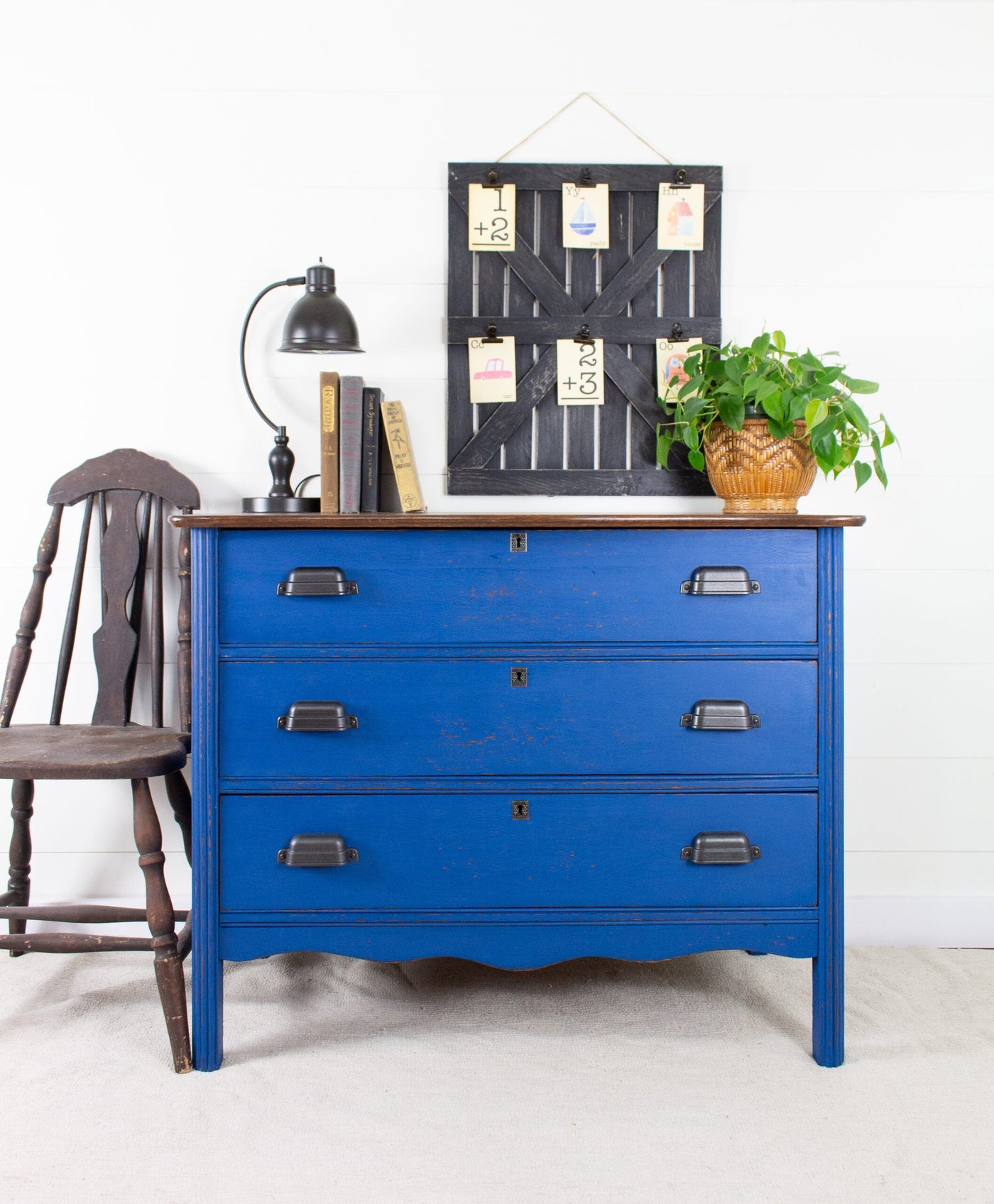 Ocean Blue Painted Dresser