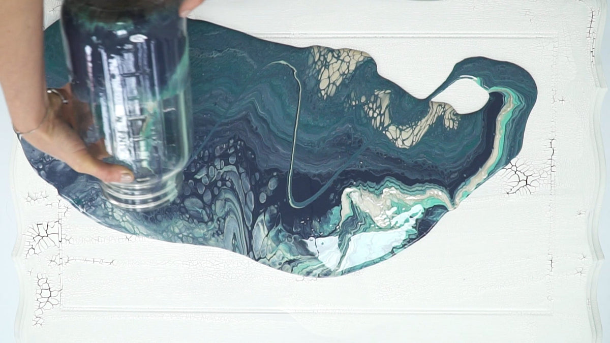 How To Use Paint Pouring Techniques on Furniture
