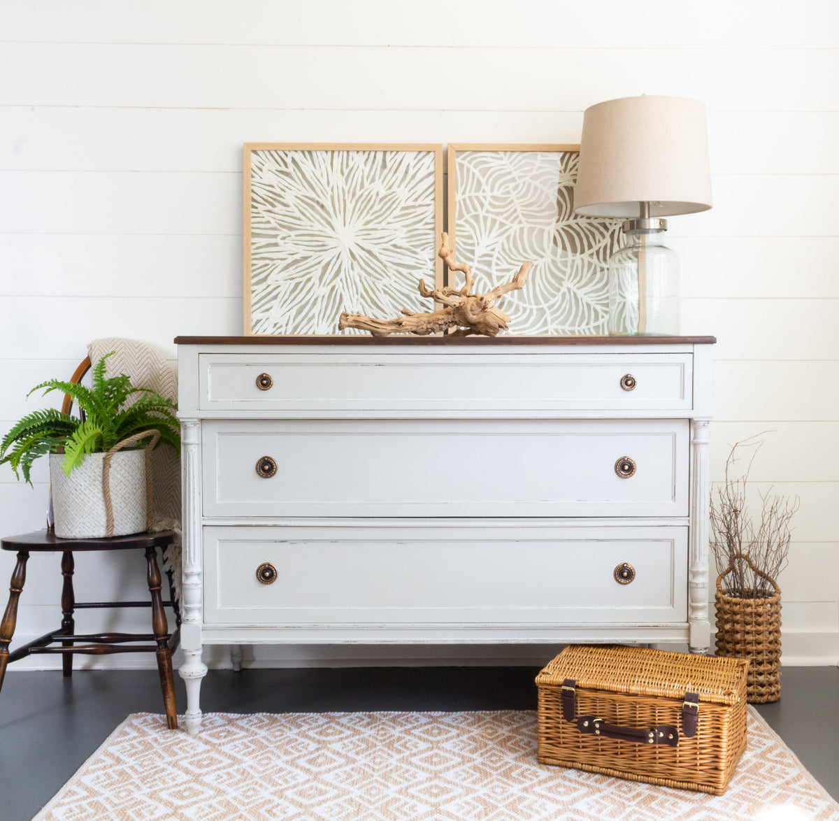 How to fix broken veneer on furniture (a dresser makeover with Fusion!)