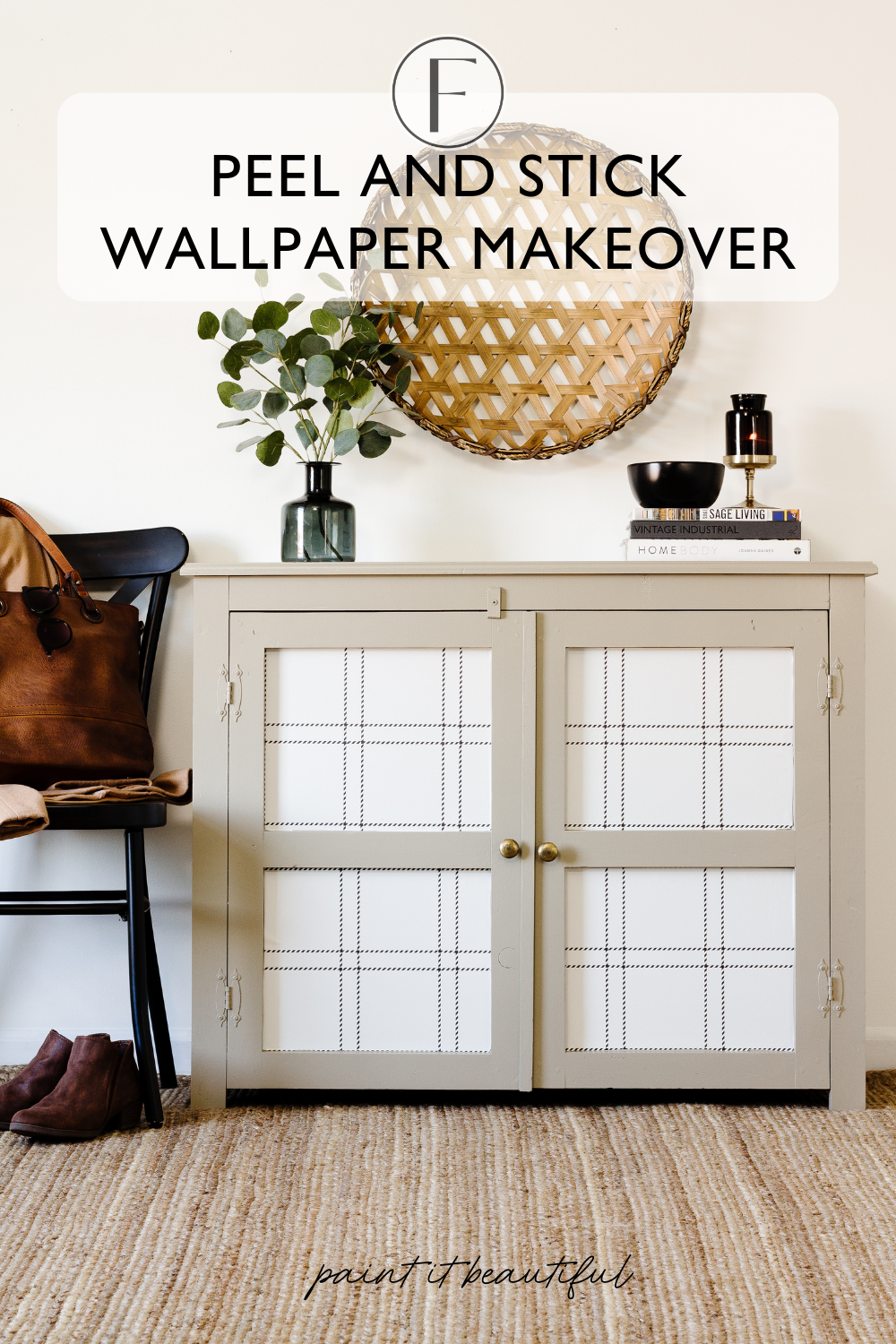 How to Transform Odd Furniture Pieces with Paint and Peel-and-Stick Wallpaper