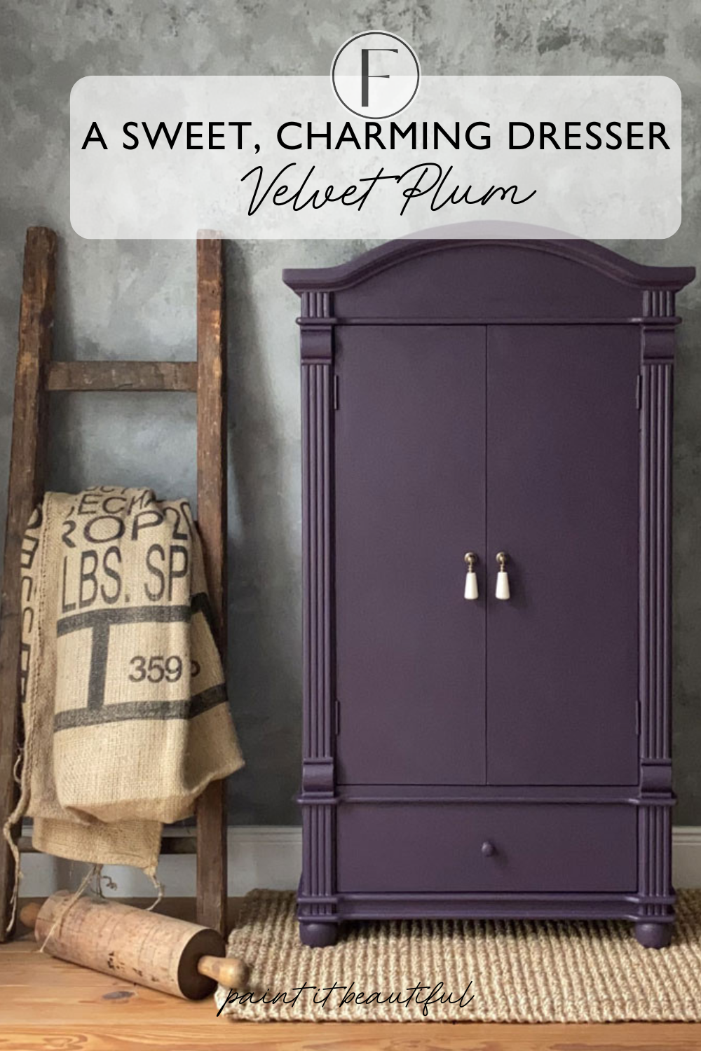 A Sweet, Charming Dresser in Velvet Plum