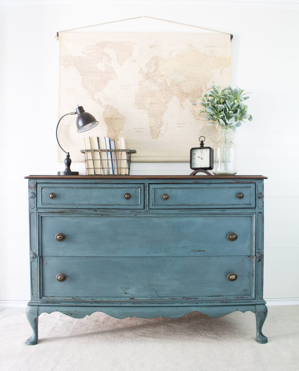 Quaker Blue and Black Furniture Wax