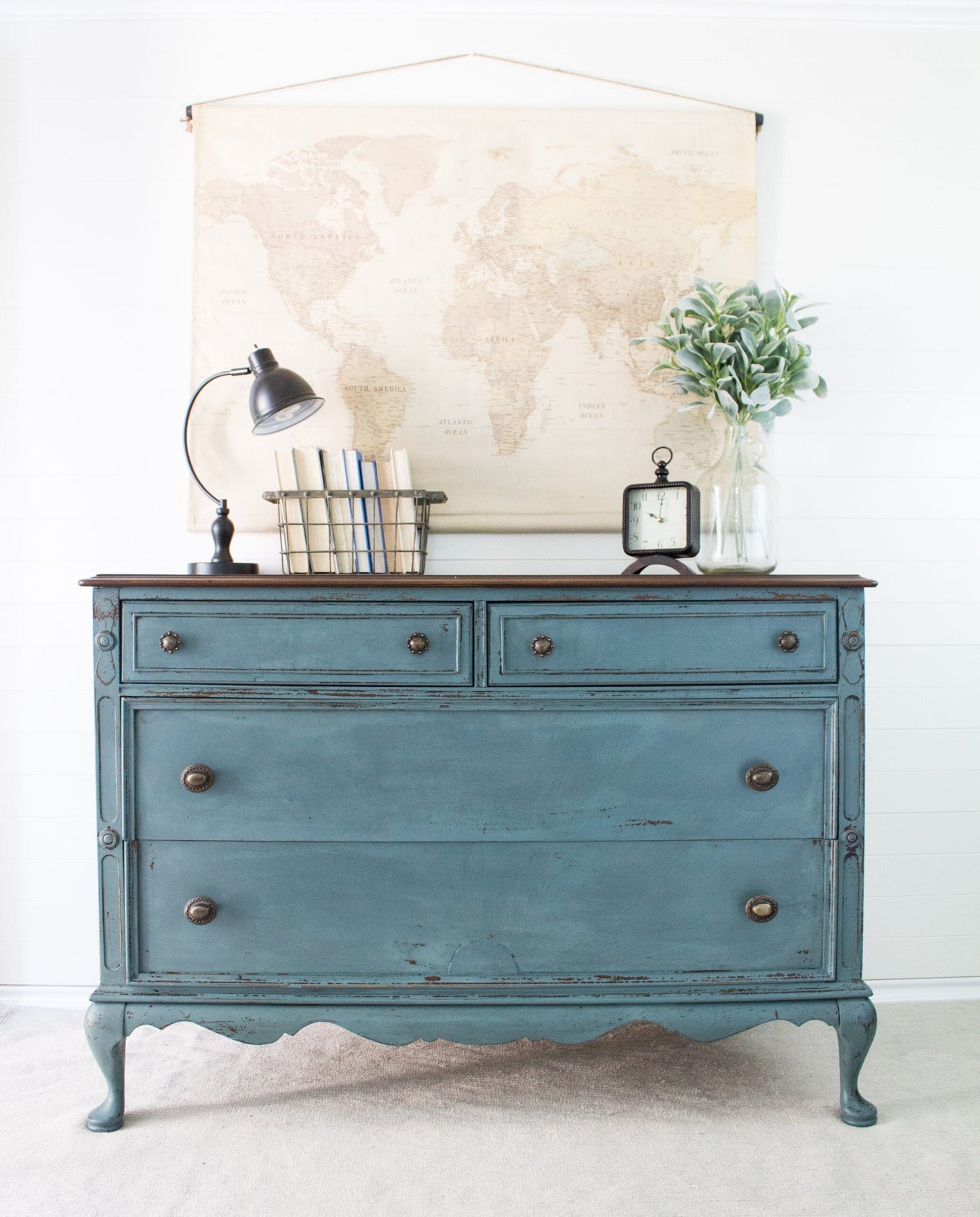 Quaker Blue and Black Furniture Wax