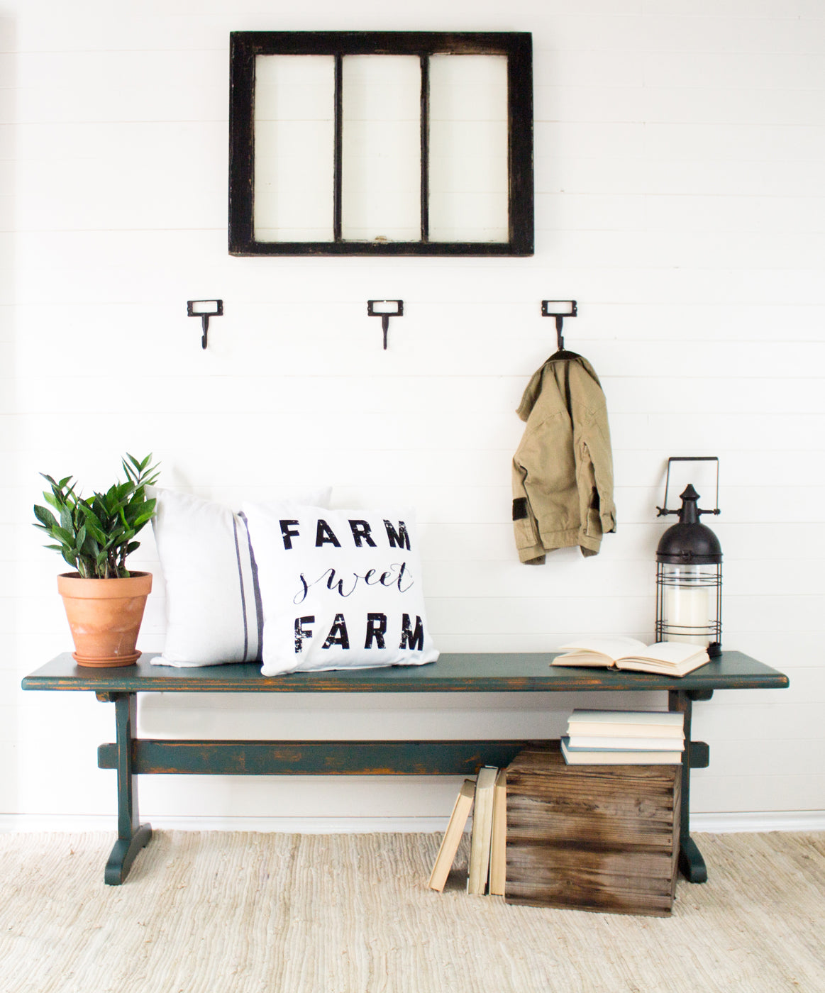 Create an Enchanting Entryway with Homestead House Milk Paint in Waterloo Green