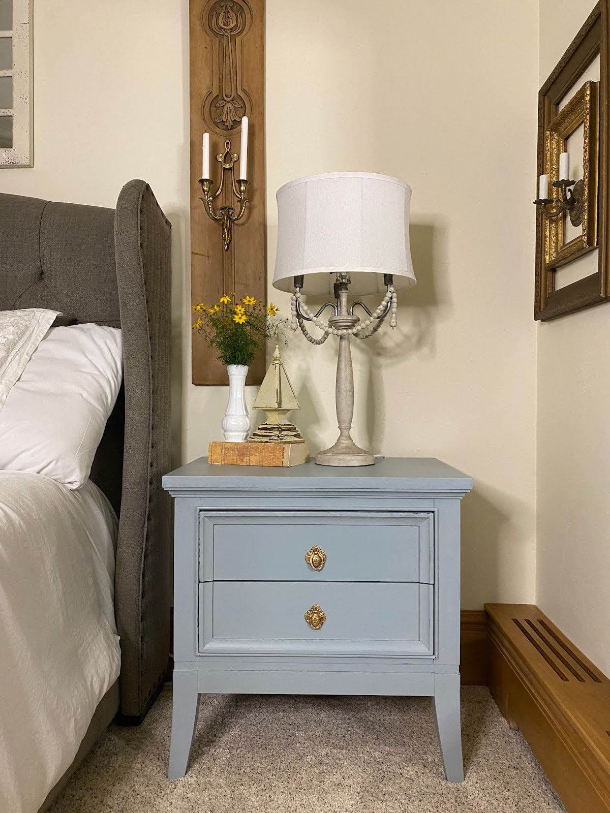 Quick Nightstand Refresh With Homestead House Solstice Blue￼