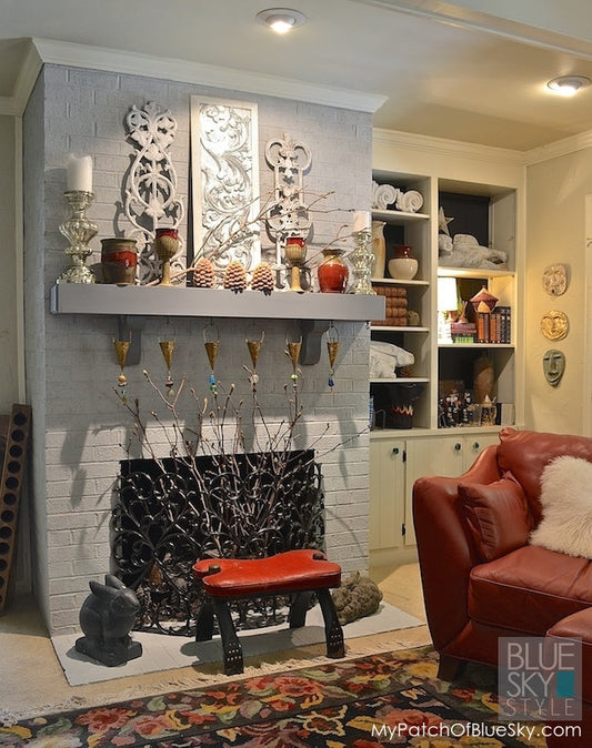 How to Paint a Brick Fireplace