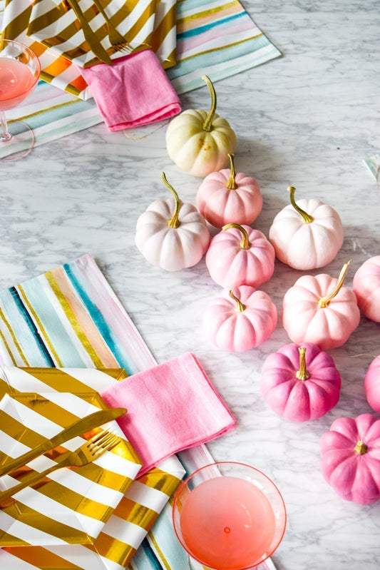 Painted Ombré Pumpkin Centerpiece