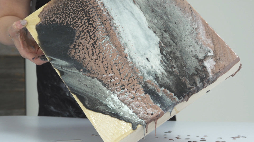 Paint Pouring Techniques DIY Metallic Art