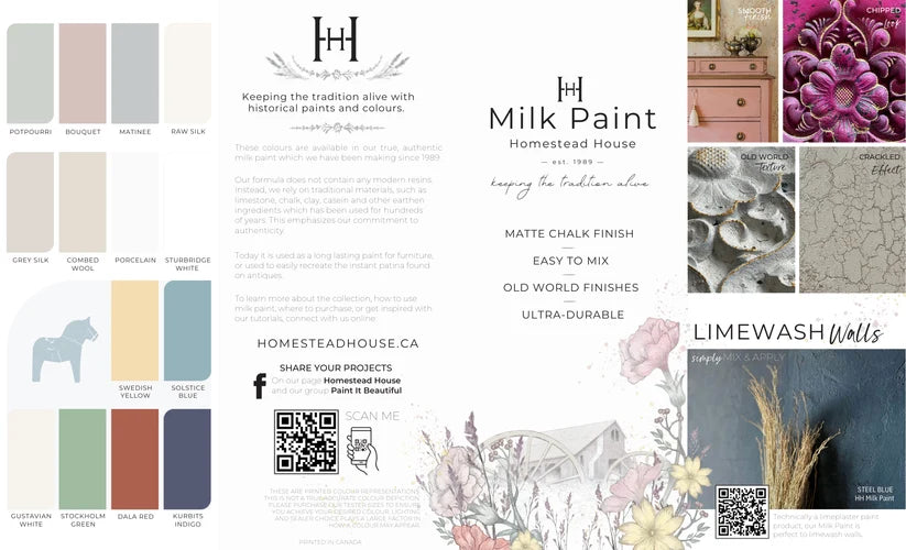Homestead House Milk Paint Colour Card