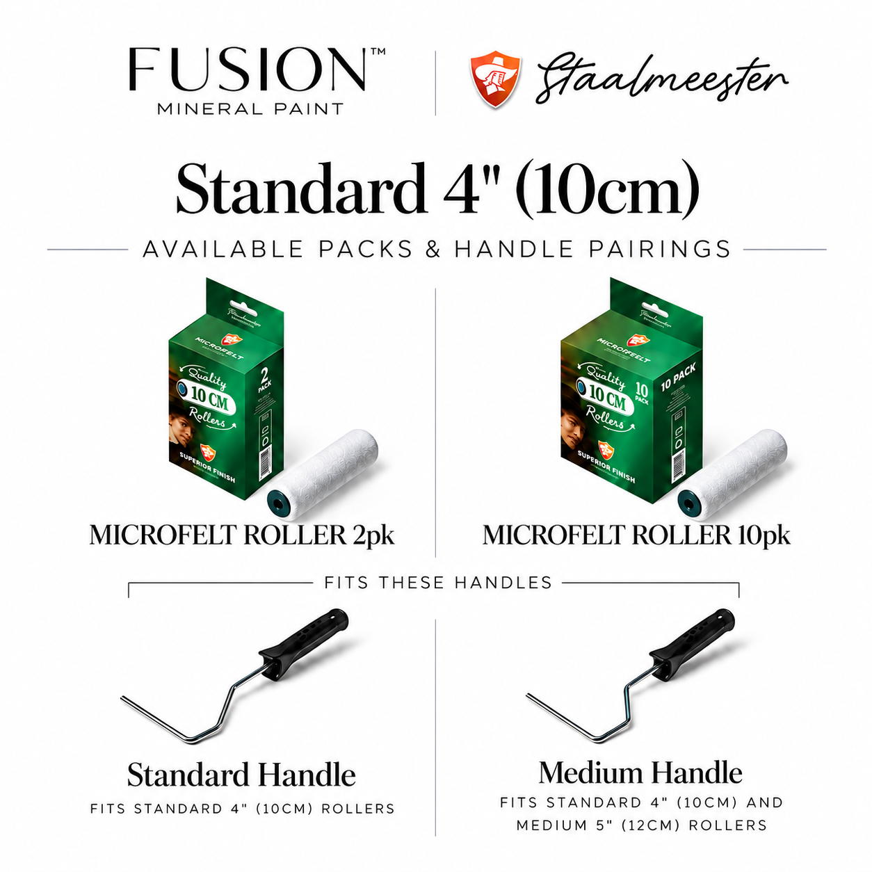 Staalmeester® Microfelt Rollers