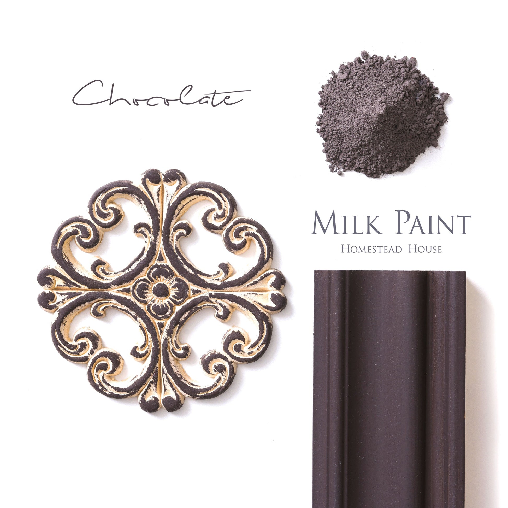 Milk Paint from Homestead House in Chocolate, A slight red tone within this deep brown colour. | homesteadhouse.ca